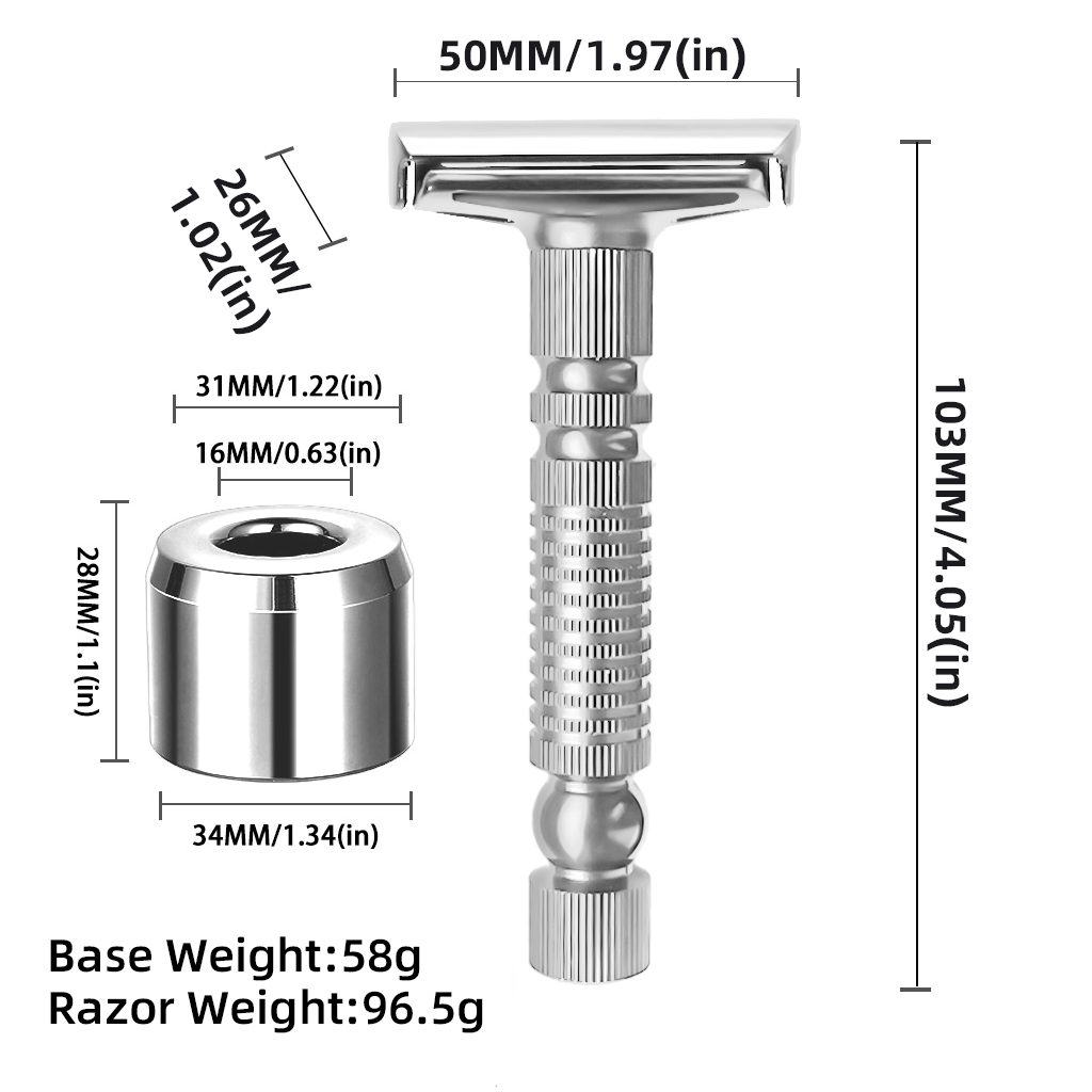 Mens Shaving New Adjustable Safety Razor Double Edge Classic Mild Aggressive Zinc Alloy Shaver