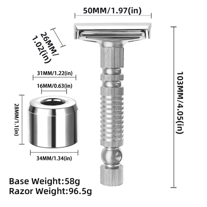 Mens Shaving New Adjustable Safety Razor Double Edge Classic Mild Aggressive Zinc Alloy Shaver