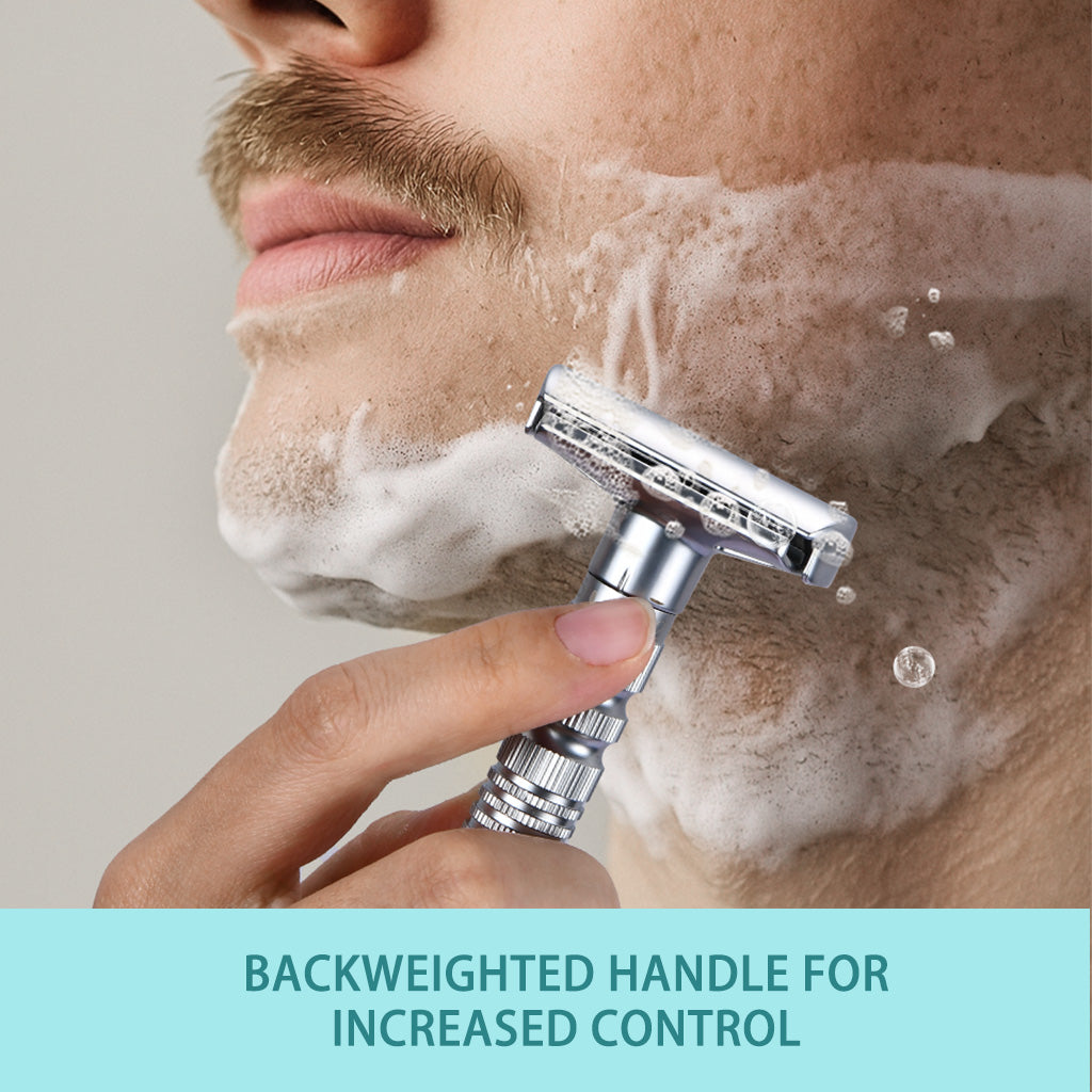 Men's Adjustable 6-speed Double-sided Zinc Alloy Stainless Steel Safety Razor Gift Box