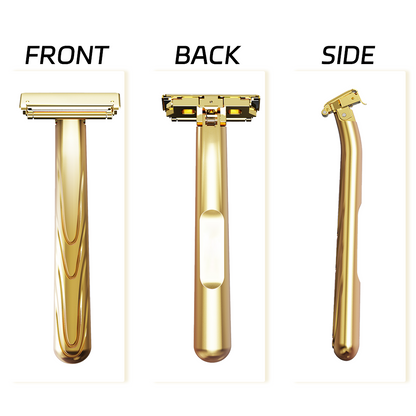 JOKMAE 21T Glide Pro 4D Super Double-edged Safety Razor Half Blade Shaver With Travel Leather Storage Bag for Men Grooming Care