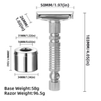 Mens Shaving New Adjustable Safety Razor Double Edge Classic Mild Aggressive Zinc Alloy Shaver Travel Kit