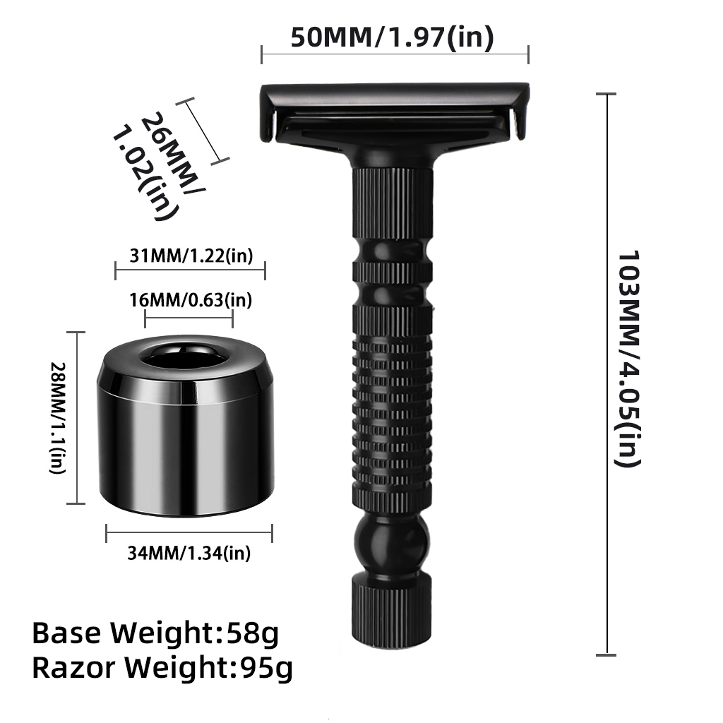 Mens Shaving New Adjustable Safety Razor Double Edge Classic Mild Aggressive Zinc Alloy Shaver Travel Kit