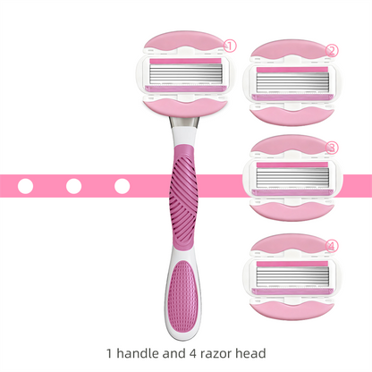 Unisex Safety Six-layer Blade Anti-slip Women's Shaving Razor Fashionable Men's Shaving Razor