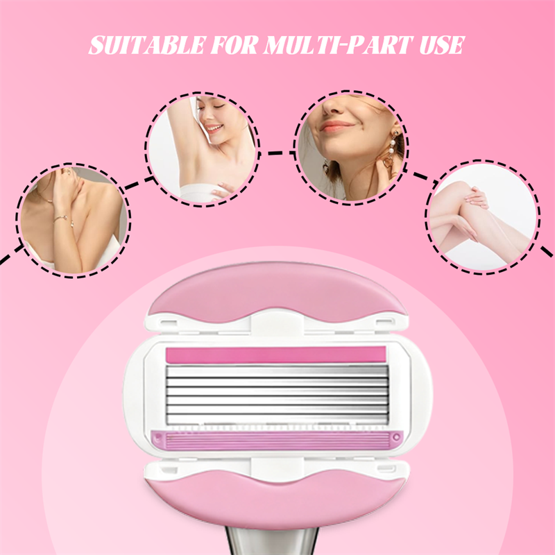 Unisex Safety Six-layer Blade Anti-slip Women's Shaving Razor Fashionable Men's Shaving Razor