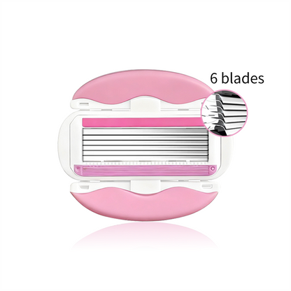 Unisex Safety Six-layer Blade Anti-slip Women's Shaving Razor Fashionable Men's Shaving Razor