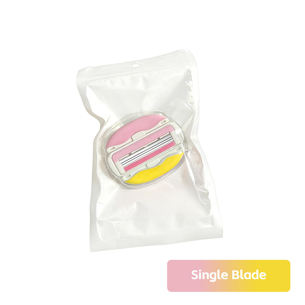 Cute Cartoon Lip Design 3-Layer Silicone Razor for Women – Includes Transparent Storage Box