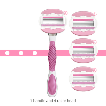 Unisex Safety Six-layer Blade Anti-slip Women's Shaving Razor Fashionable Men's Shaving Razor