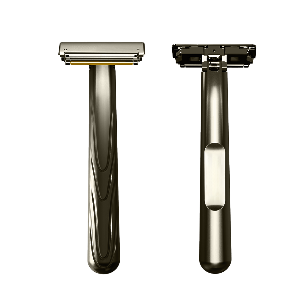 JOKMAE 21T Glide Pro 4D Super Double-edged Safety Razor Half Blade Shaver With Travel Leather Storage Bag for Men Grooming Care