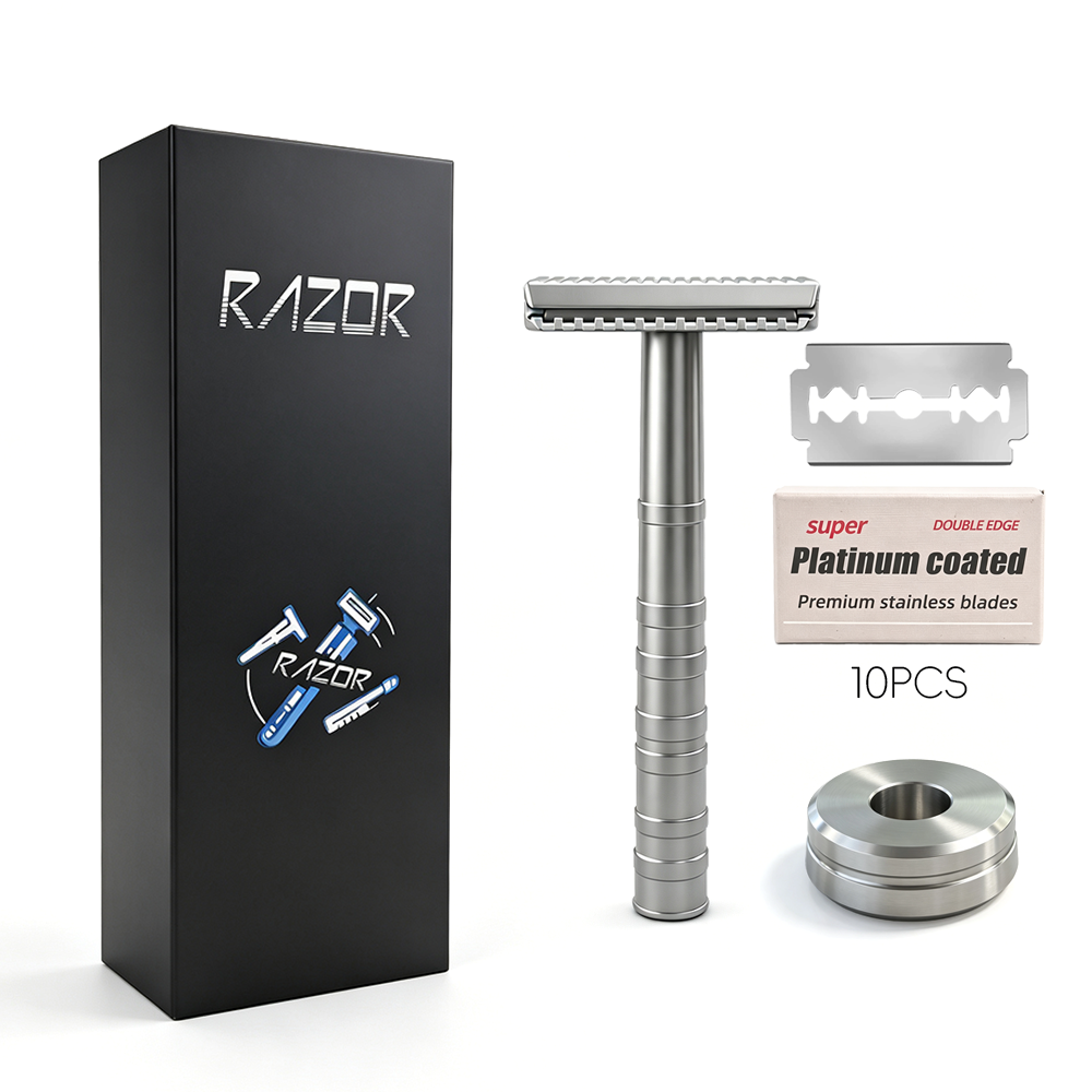 316L Stainless Steel Double Edge Safety Razor ,Gentle for Sensitive Skin, Suitable for Face & Body Hair Removal