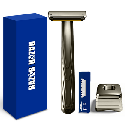 JOKMAE 21T Glide Pro 4D Super Double-edged Safety Razor Half Blade Shaver With Travel Leather Storage Bag for Men Grooming Care