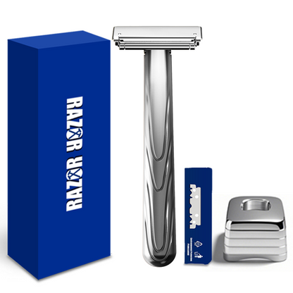 JOKMAE 21T Glide Pro 4D Super Double-edged Safety Razor Half Blade Shaver With Travel Leather Storage Bag for Men Grooming Care