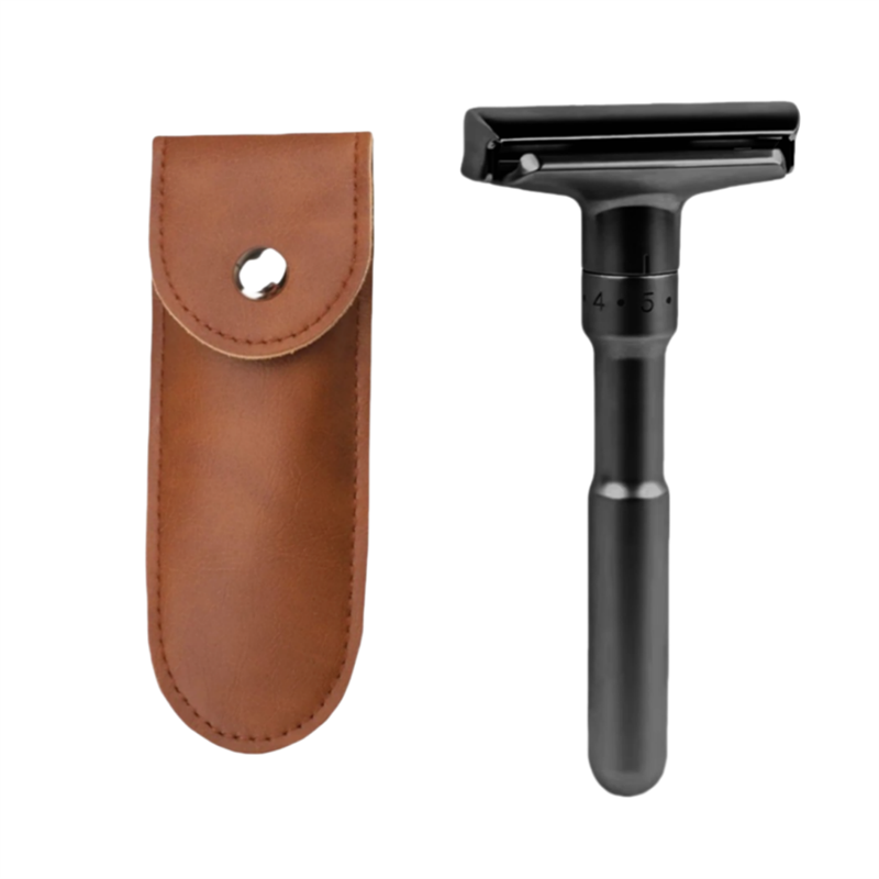Men's Adjustable 6-Speed Double-Sided Zinc Alloy Stainless Steel Safety Razor