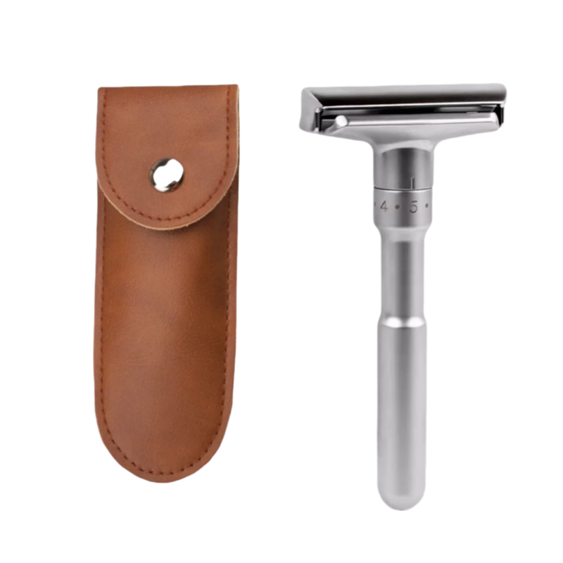 Men's Adjustable 6-Speed Double-Sided Zinc Alloy Stainless Steel Safety Razor