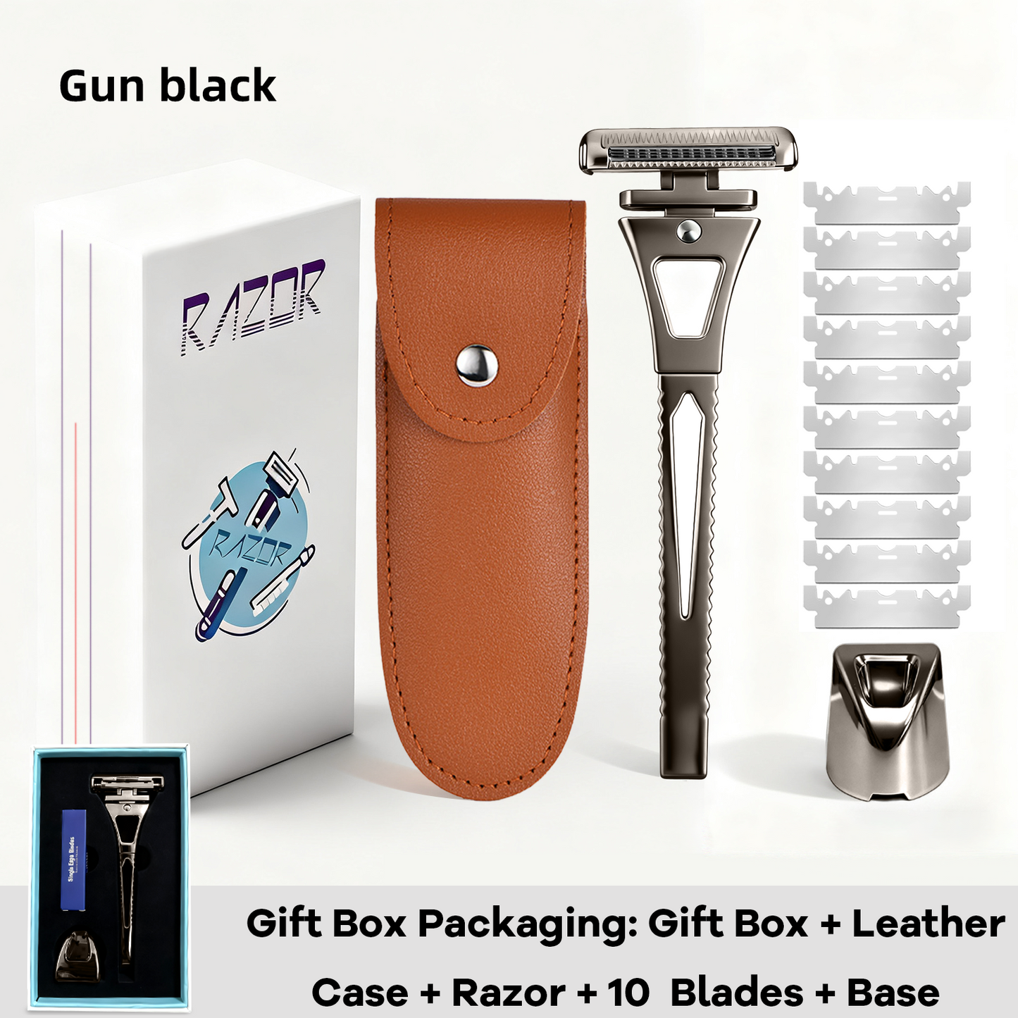Revolutionary 4-Layer Half-Blade DE Safety Razor | Precision Shave with Magnetic Ease | Luxury Eco-Friendly Gift Set