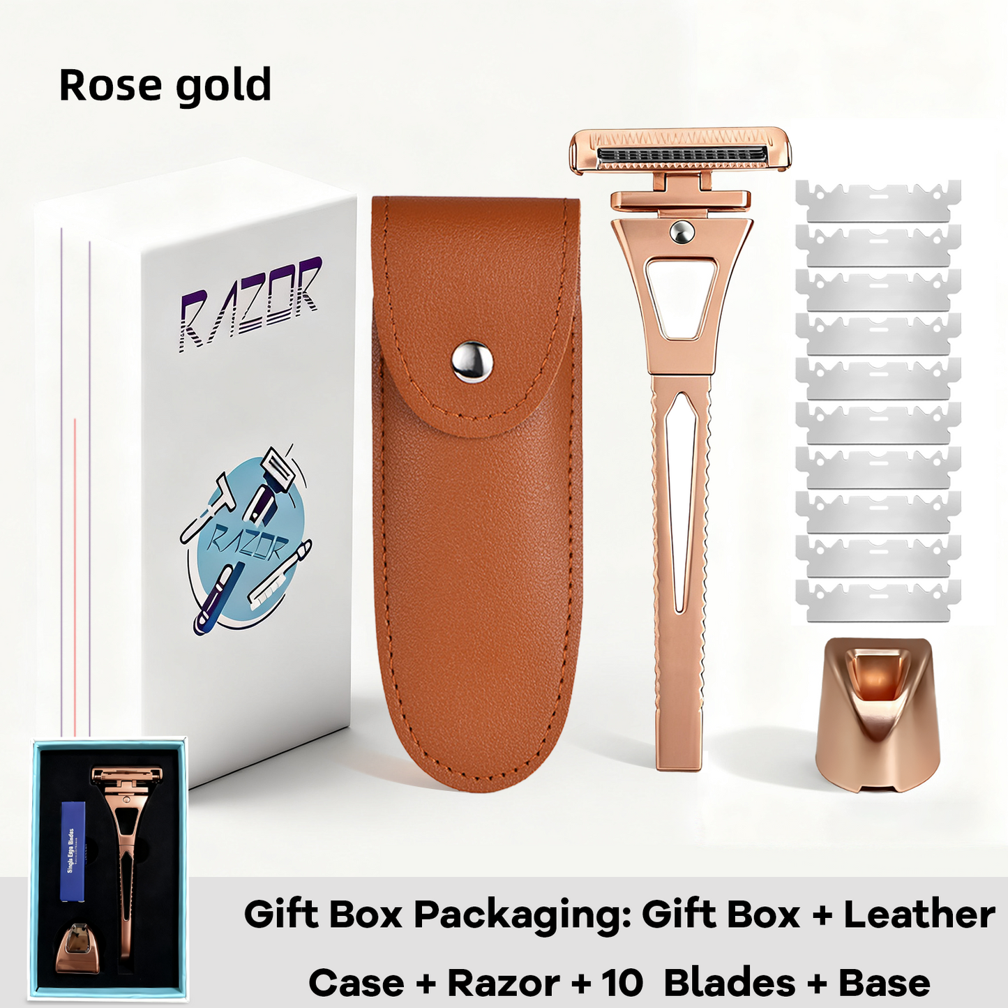 Revolutionary 4-Layer Half-Blade DE Safety Razor | Precision Shave with Magnetic Ease | Luxury Eco-Friendly Gift Set