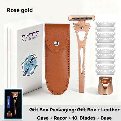 Revolutionary 4-Layer Half-Blade DE Safety Razor | Precision Shave with Magnetic Ease | Luxury Eco-Friendly Gift Set