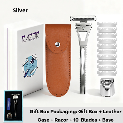 Revolutionary 4-Layer Half-Blade DE Safety Razor | Precision Shave with Magnetic Ease | Luxury Eco-Friendly Gift Set