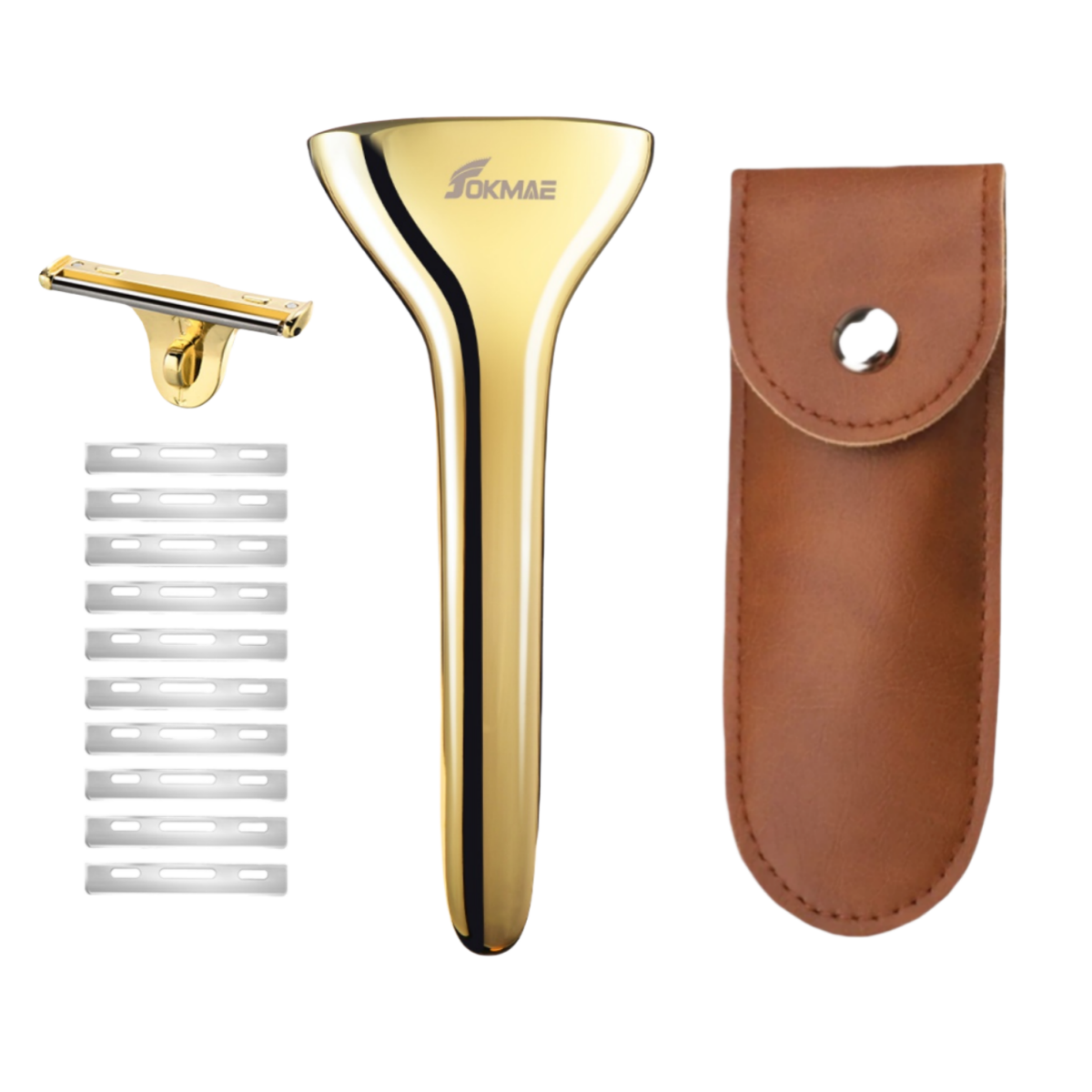 Multicolor Magnetic Roller Shaver Zinc Alloy Stainless Steel Safety Razor+Leather Case Travel Set