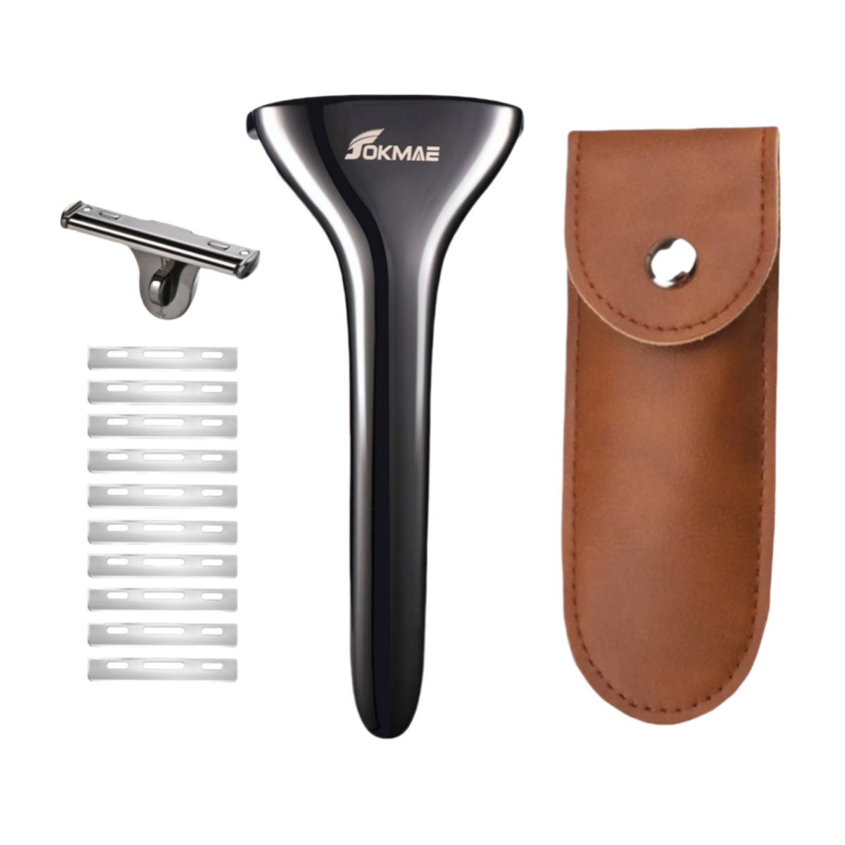 Multicolor Magnetic Roller Shaver Zinc Alloy Stainless Steel Safety Razor+Leather Case Travel Set