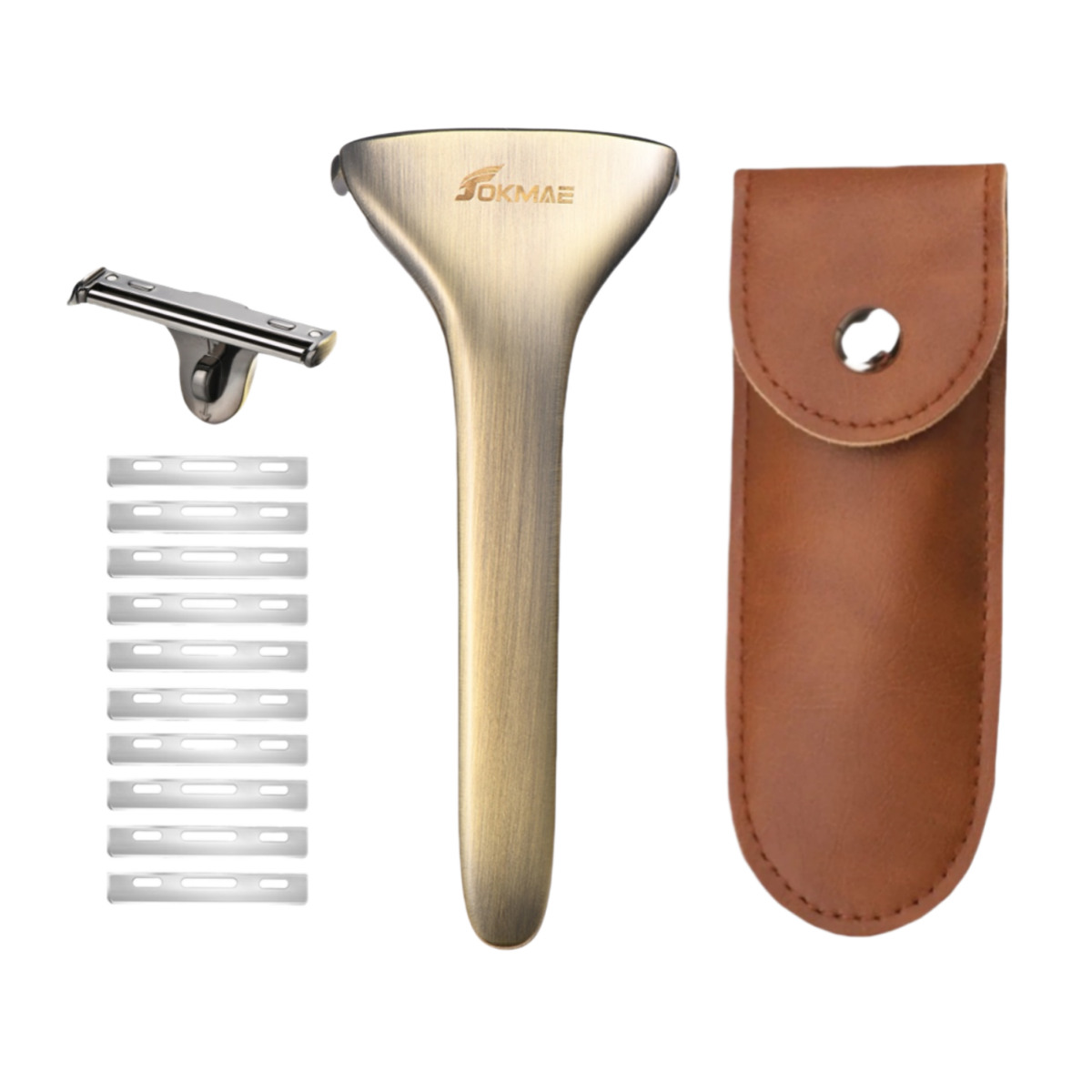 Multicolor Magnetic Roller Shaver Zinc Alloy Stainless Steel Safety Razor+Leather Case Travel Set