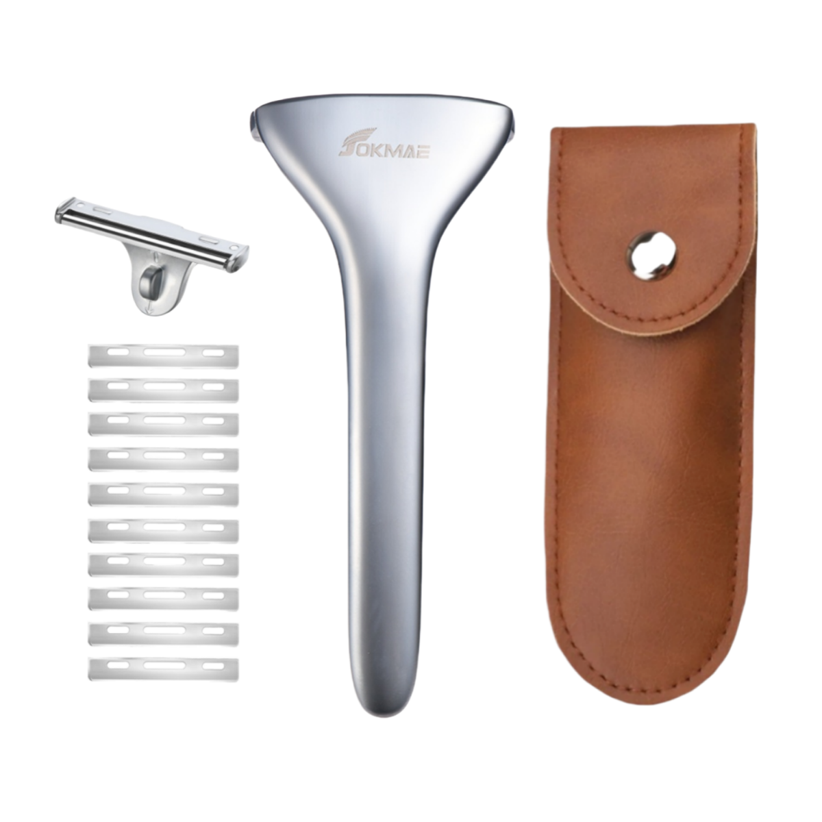 Multicolor Magnetic Roller Shaver Zinc Alloy Stainless Steel Safety Razor+Leather Case Travel Set